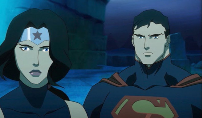 Супермен появляется в Лига Справедливости: Трон Атлантиды