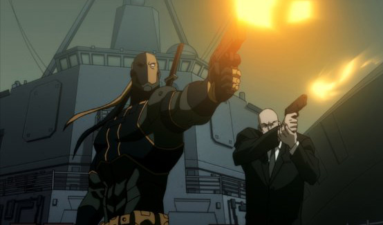 Дефстроук появляется в Лига Справедливости - Парадокс источника конфликта