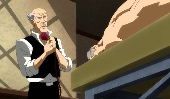 Альфред появляется в двух частях мультфильма Темный рыцарь: Возрождение легенды