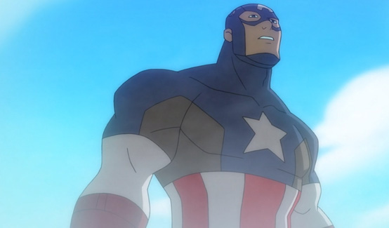 Капитан Америка в Приключения Супергероев: Морозный бой!