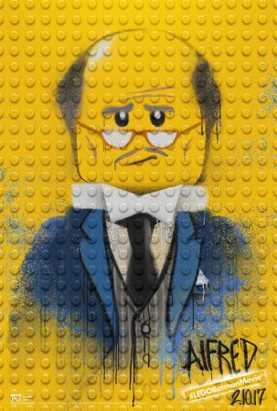 Постер с Альфредом из фильма, Лего. Фильм: Бэтмен.